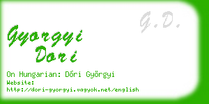 gyorgyi dori business card