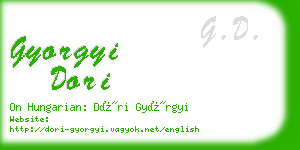 gyorgyi dori business card